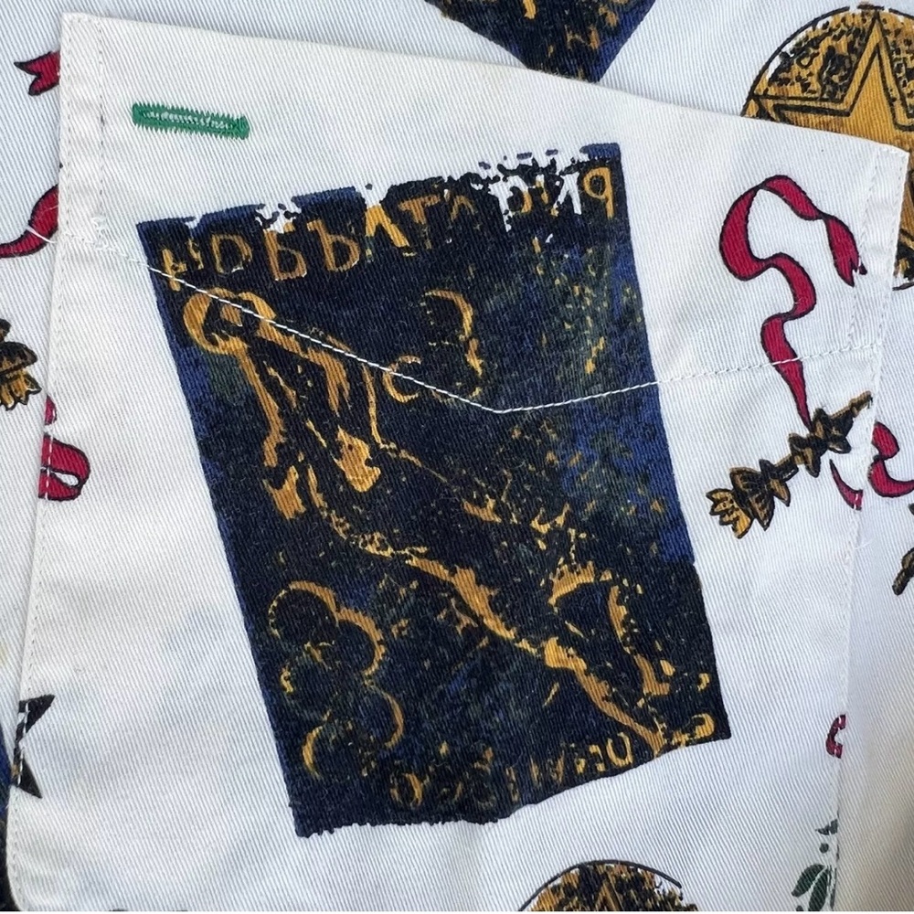 RARE Vintage Tommy Hilfiger Long Sleeve Shirt Olympics Theme All Over Print Sz L - Picture 4 of 7